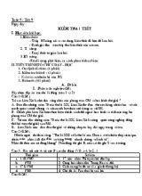 Bài giảng Tuần 9 - Tiết 9  Kiểm tra 1 tiết